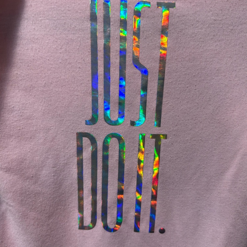 Nike Pink T-Shirt with Holographic Logo